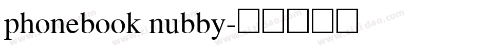 phonebook nubby字体转换